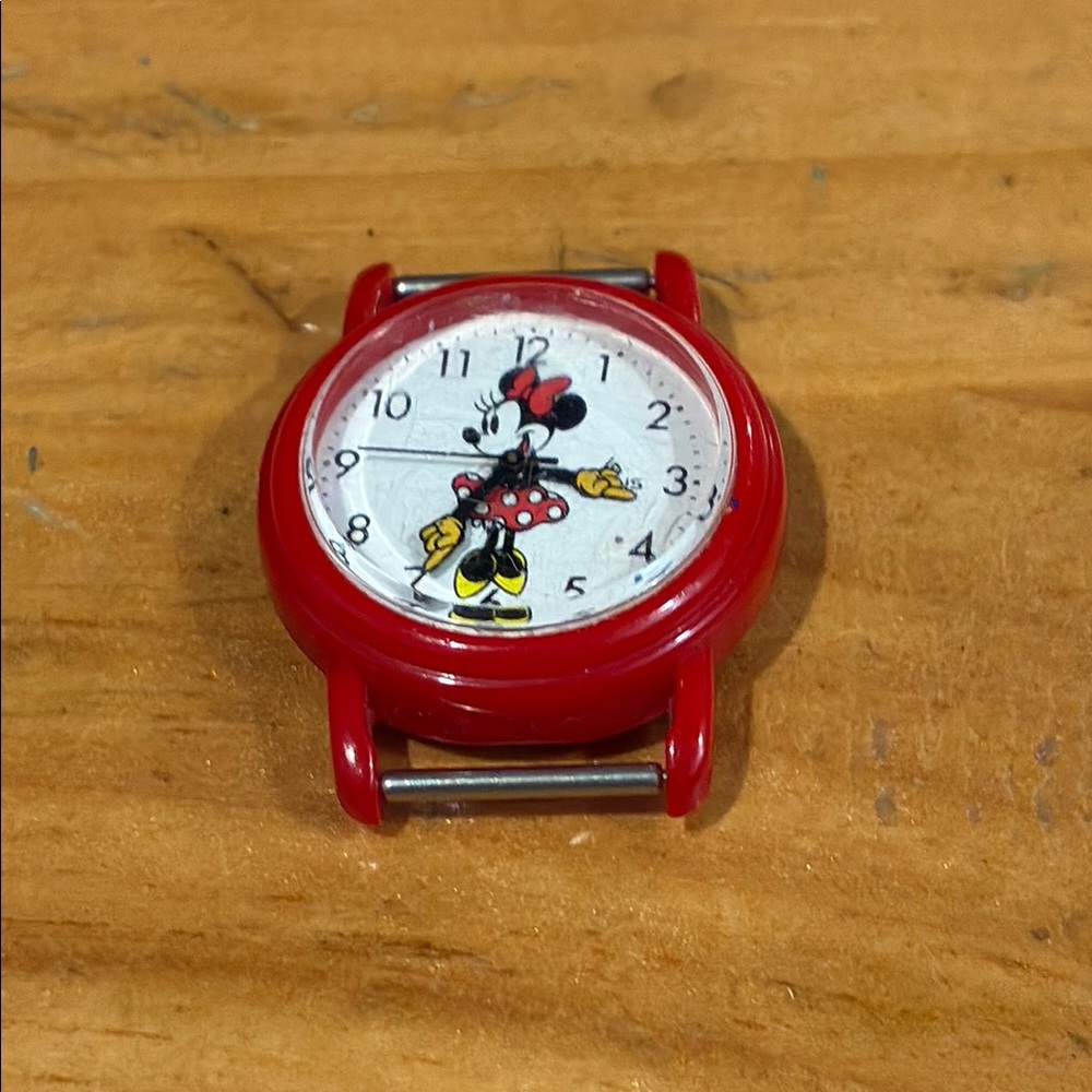 Red Kids Watch with Cartoon Character